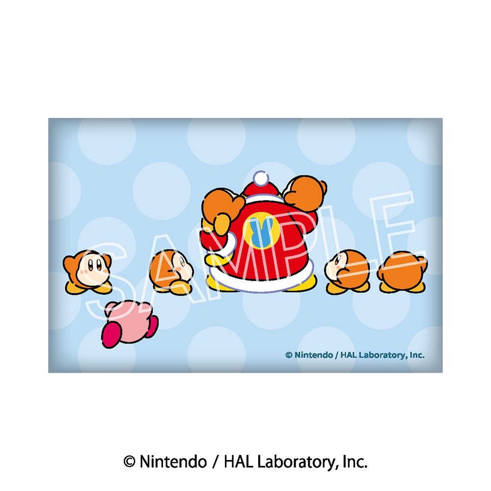 星のカービィ カービィ play with ワドルディ　スクエア缶バッジ