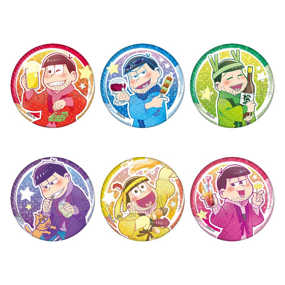 おそ松さん ビビッドライン キラキラ缶バッジ 酔い