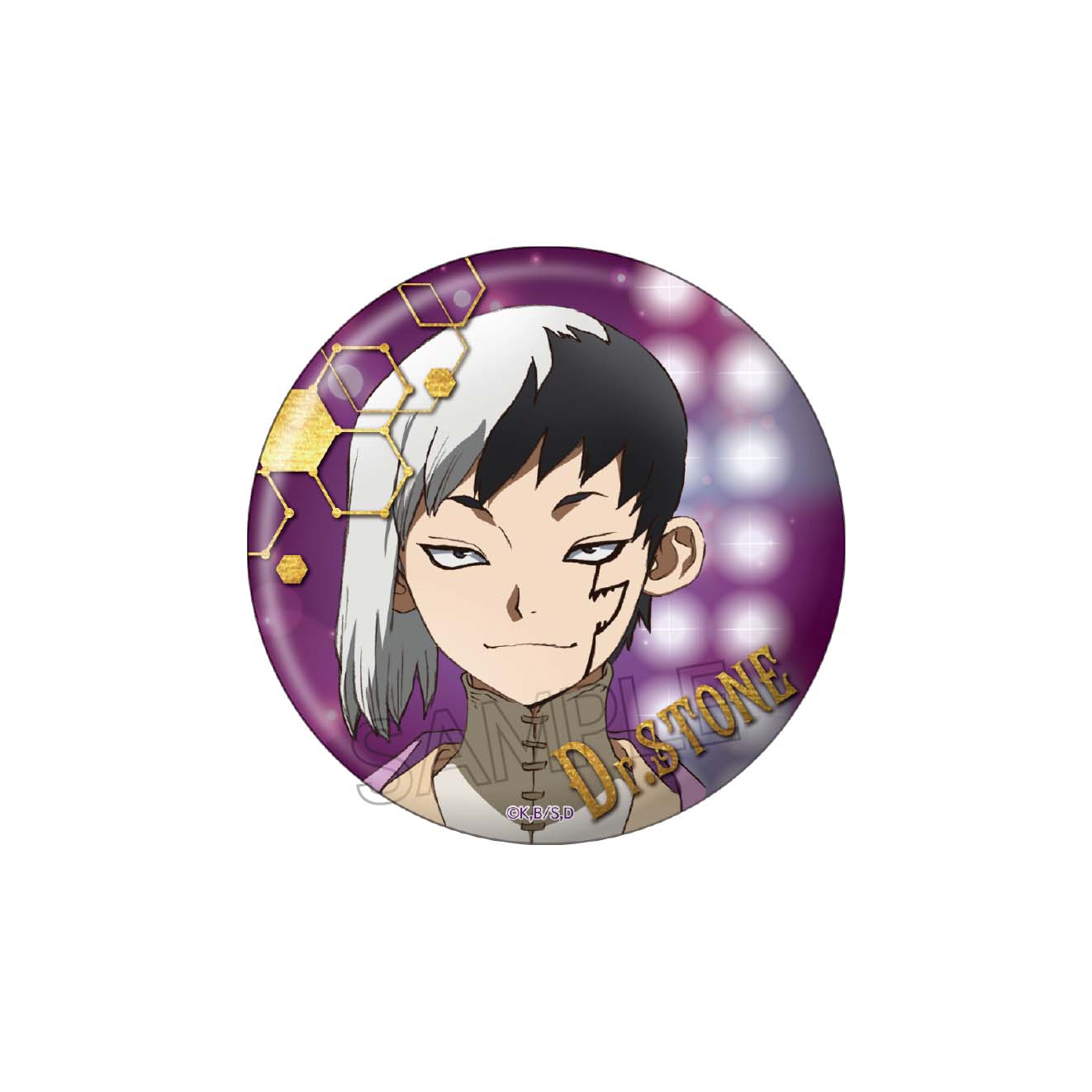 Dr.STONE　箔押し缶バッジ