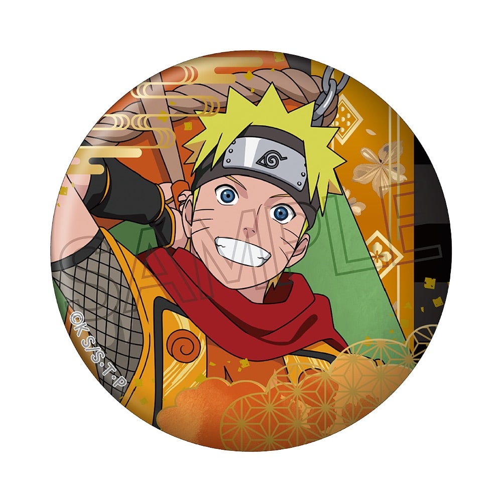 NARUTO -ナルト-  疾風伝 箔押し缶バッジ　忍武者