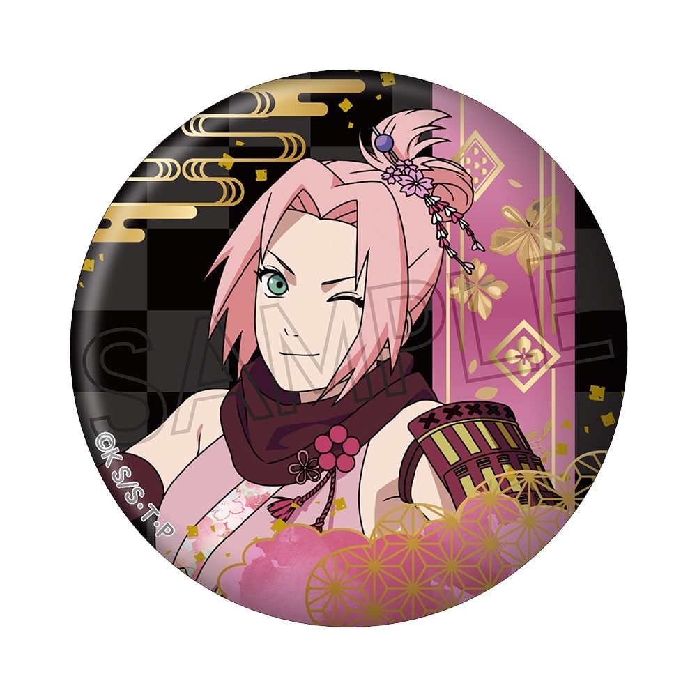 NARUTO -ナルト-  疾風伝 箔押し缶バッジ　忍武者