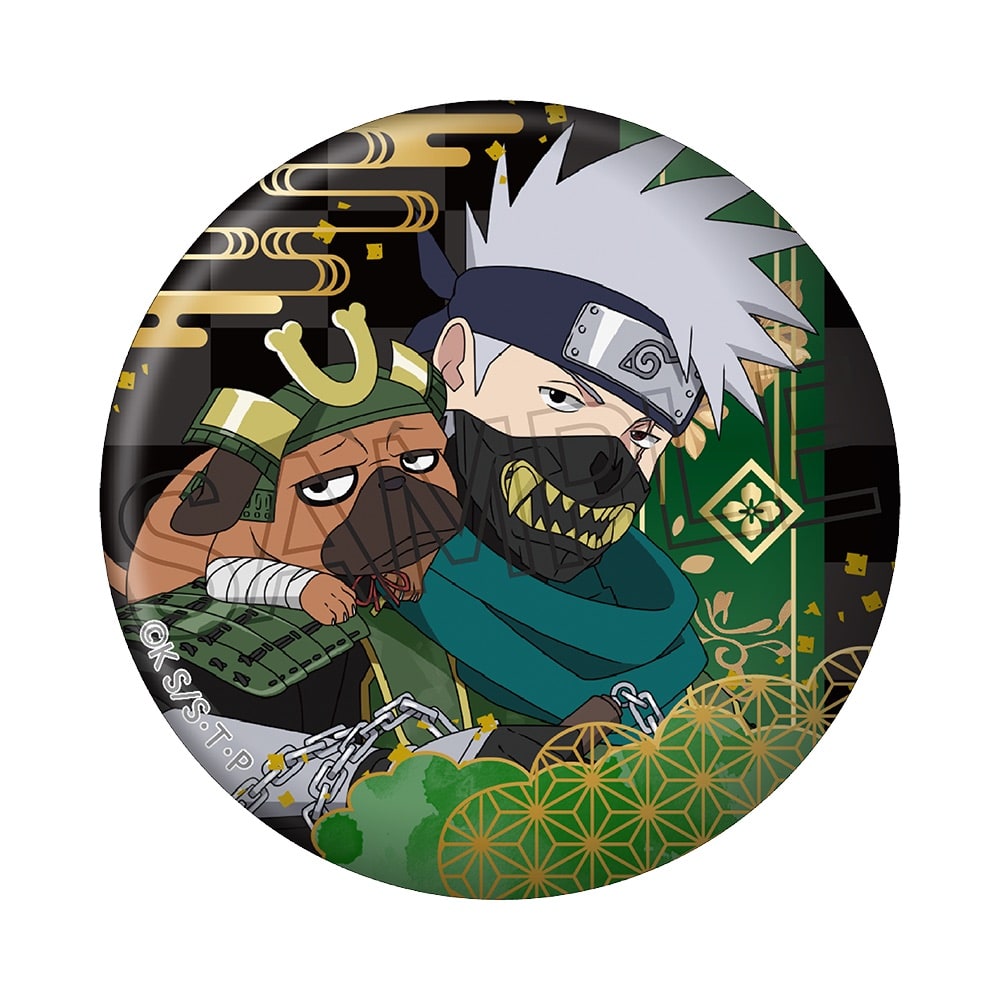 NARUTO -ナルト-  疾風伝 箔押し缶バッジ　忍武者