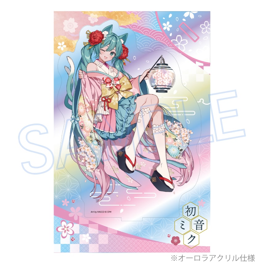 初音ミク　百鬼夜行 ～麗宴～　オーロラアクリルスタンドL