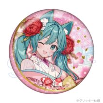 初音ミク　百鬼夜行 ～麗宴～　グリッターBIG缶バッジ