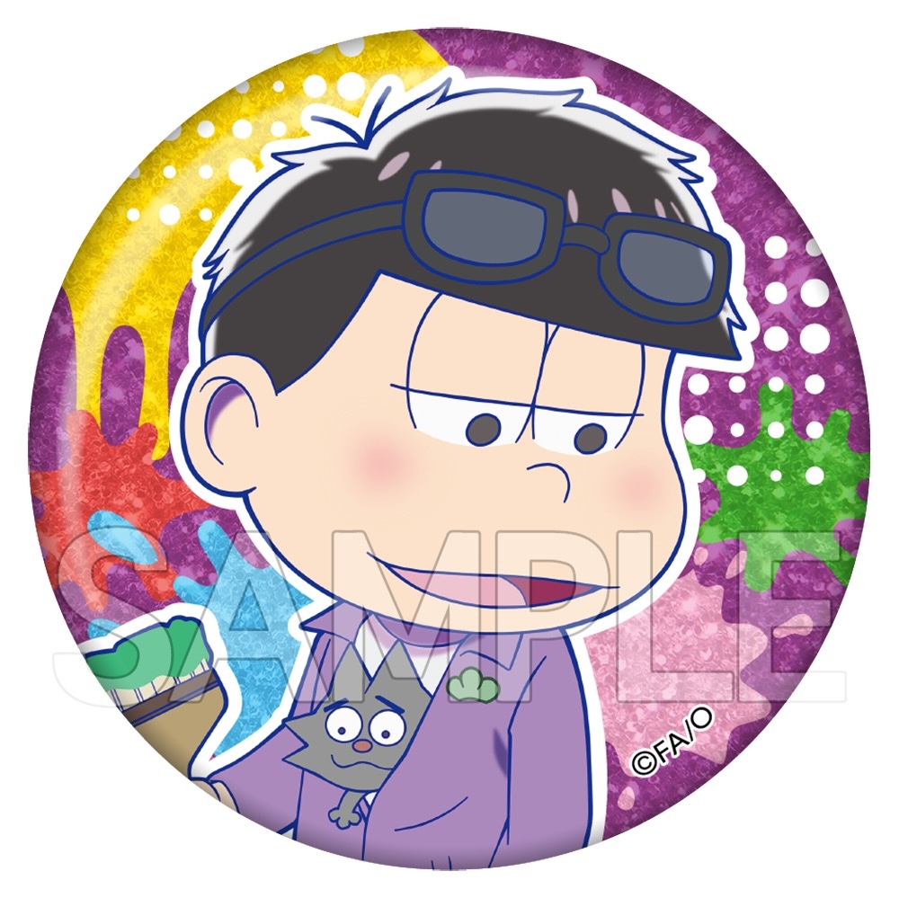 おそ松さん　キラキラ缶バッジ　おえかき松