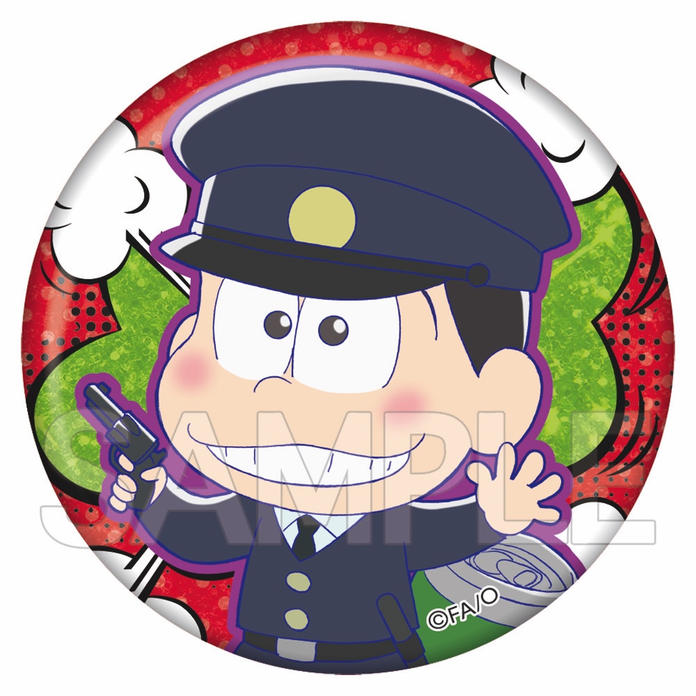 おそ松さん　キラキラ缶バッジ　はたらく６つ子