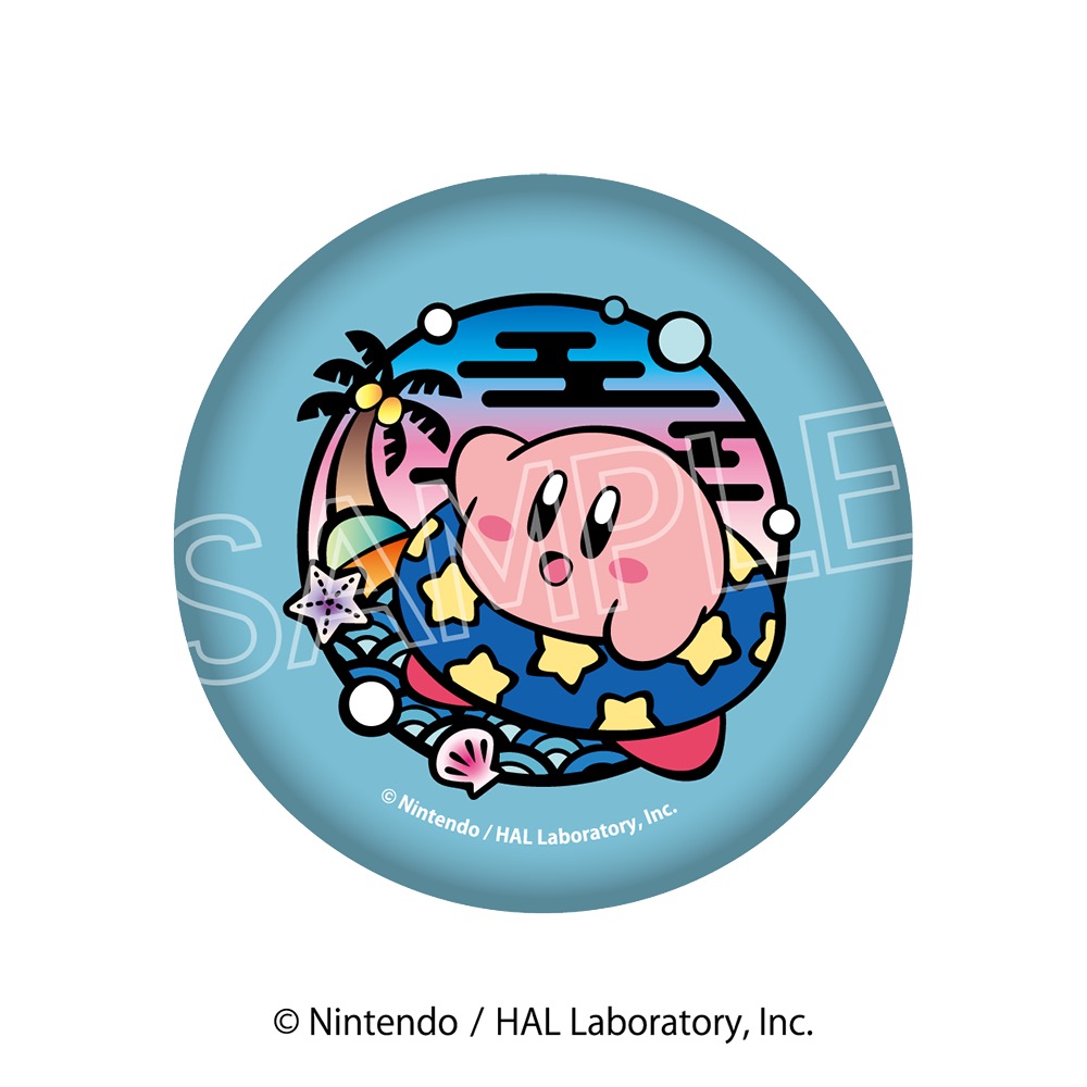 星のカービィ 切り絵シリーズ 和紙風缶バッジ