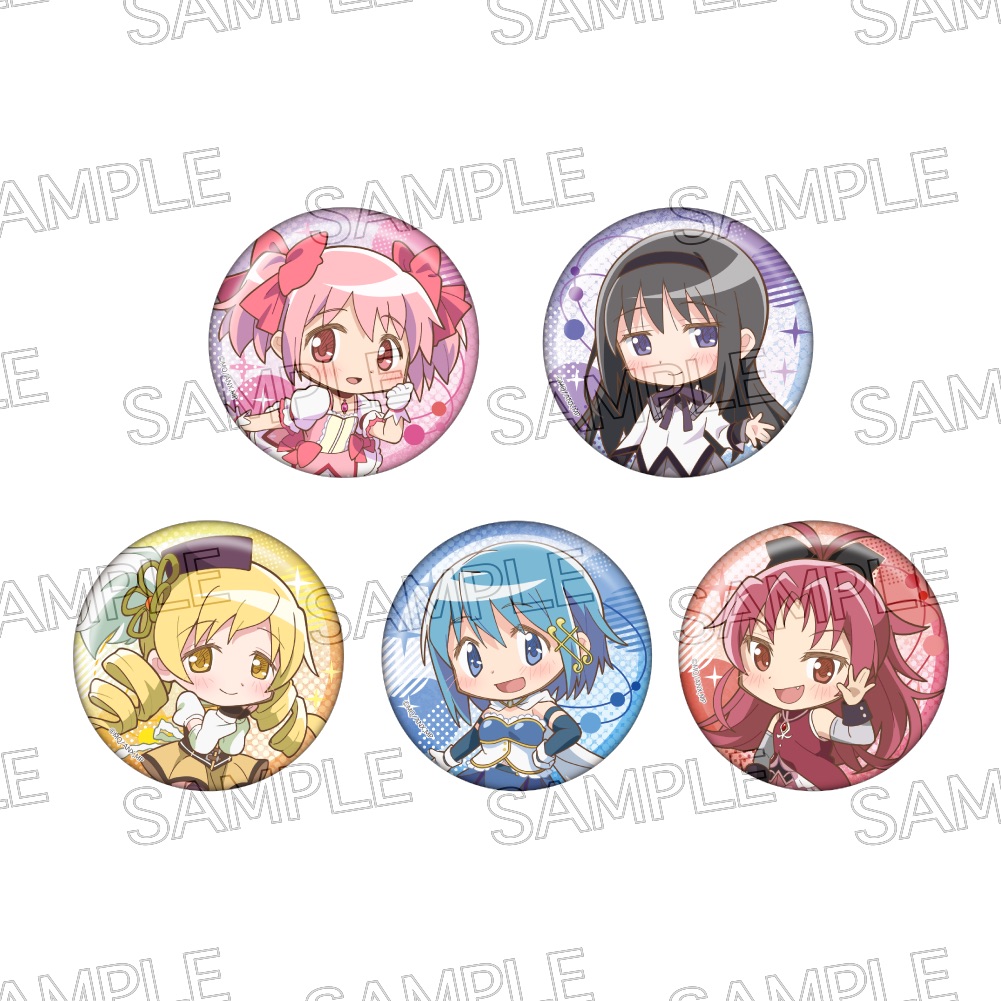 魔法少女まどか☆マギカ デフォルメ　グリッター缶バッジ