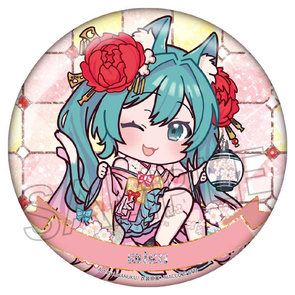 初音ミク　百鬼夜行 ～麗宴～ キラキラ缶バッジ