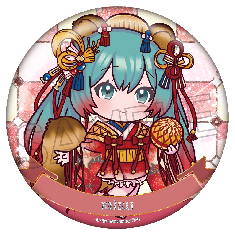 初音ミク　百鬼夜行 ～麗宴～ キラキラ缶バッジ