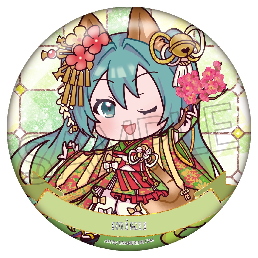 初音ミク　百鬼夜行 ～麗宴～ キラキラ缶バッジ