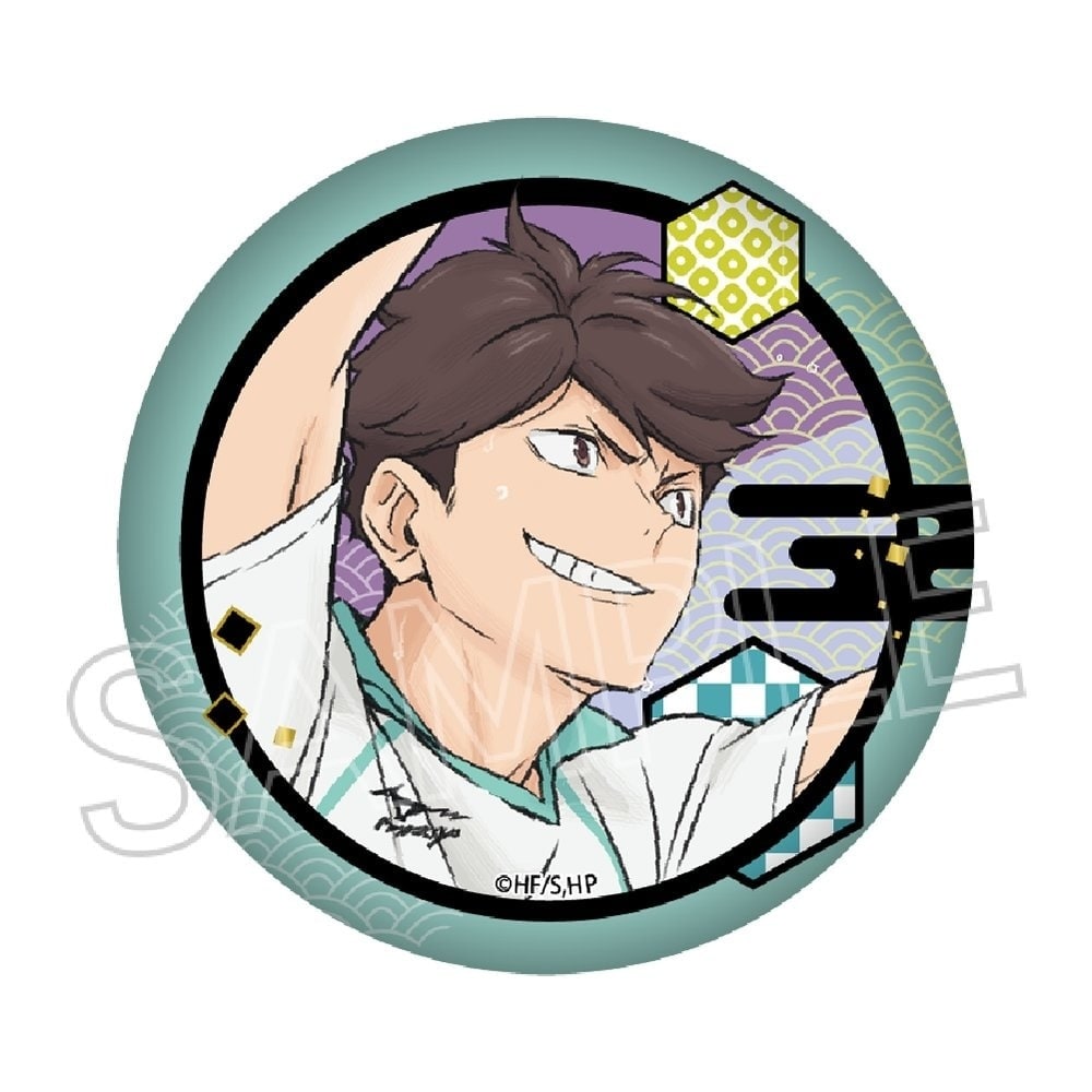 ハイキュー!!　切り絵シリーズvol.6　和紙風缶バッジ