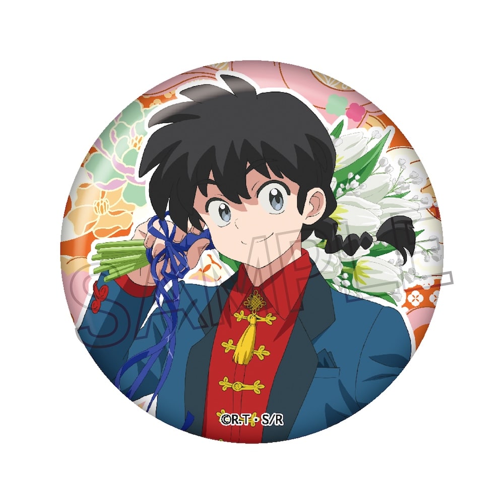 らんま1/2　フラワーブーケ  缶バッジ