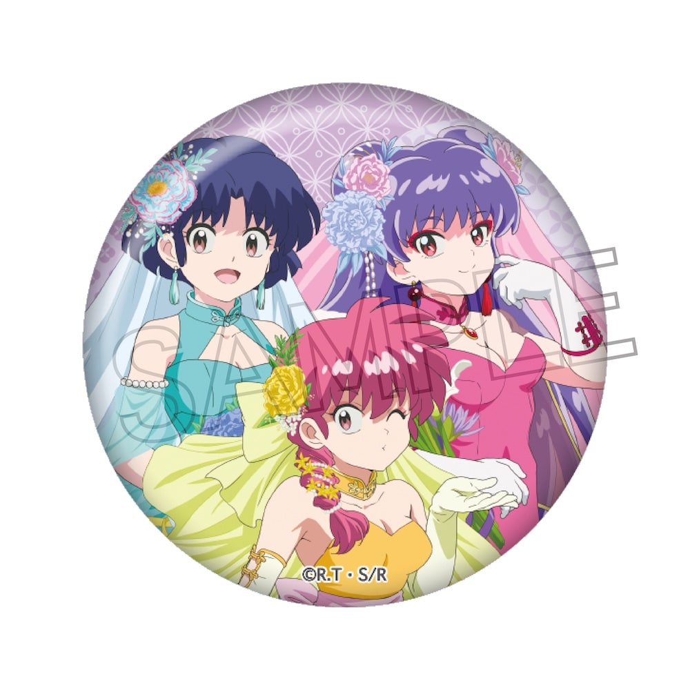 らんま1/2　フラワーブーケ  缶バッジ