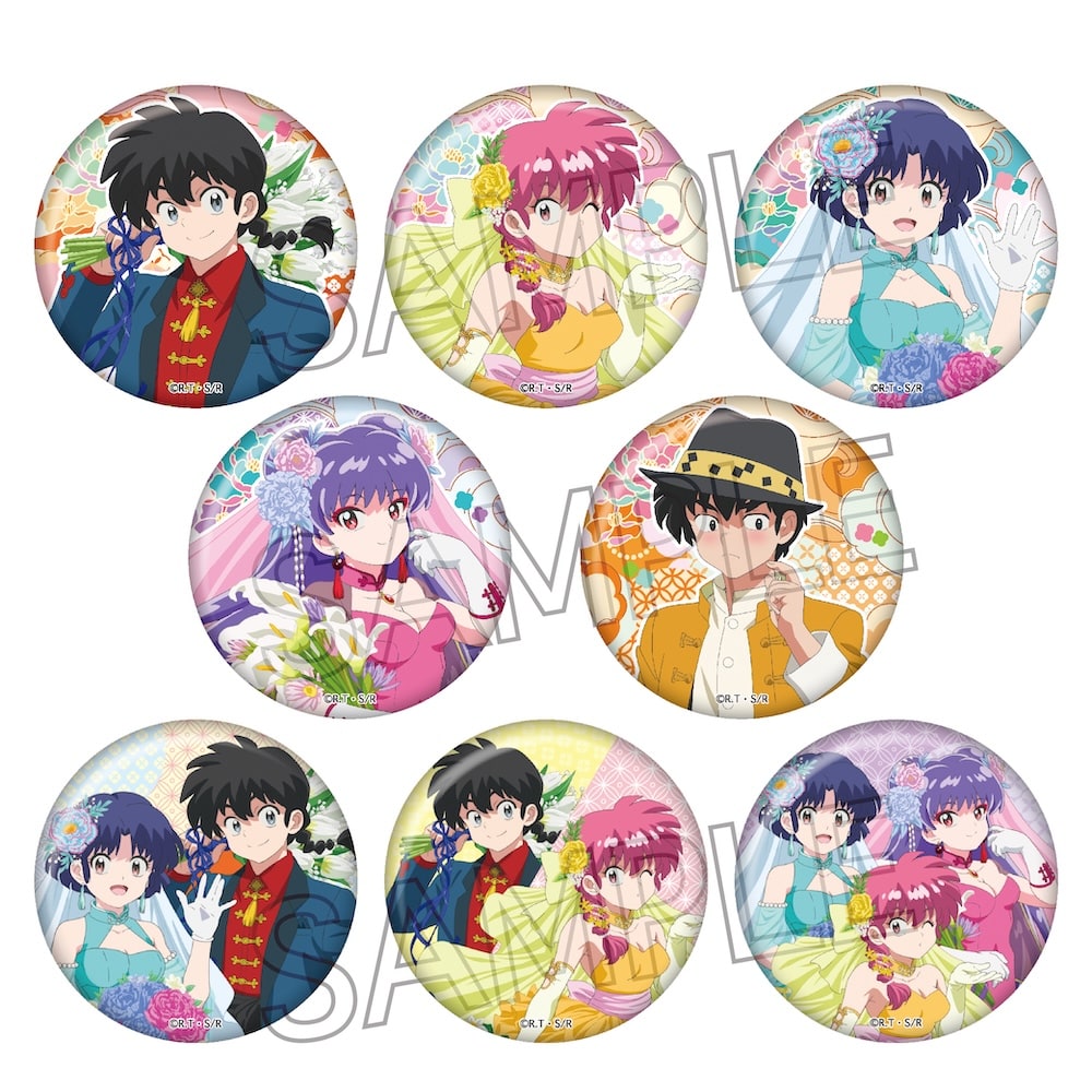 らんま1/2　フラワーブーケ  缶バッジ