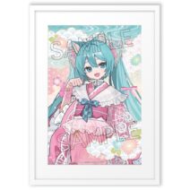 初音ミク　街道さんぽ ～京友禅ver.～　原画風ビジュアルボード　初音ミク